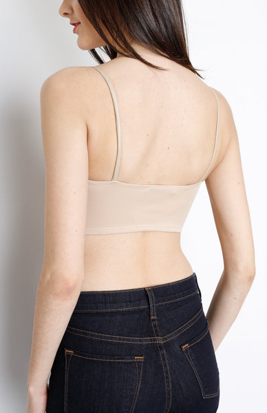 Taupe PU Crop Top