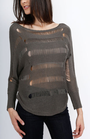 Charcoal Brandy Knit Sweater