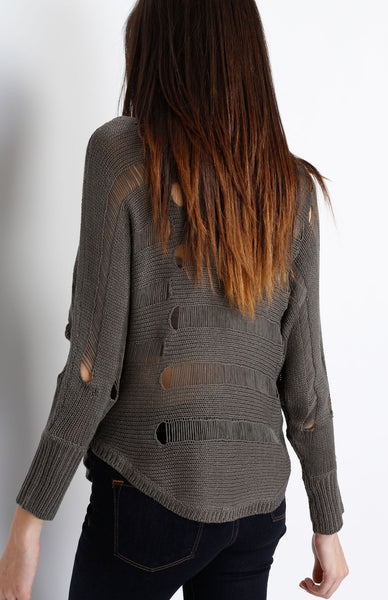 Charcoal Brandy Knit Sweater