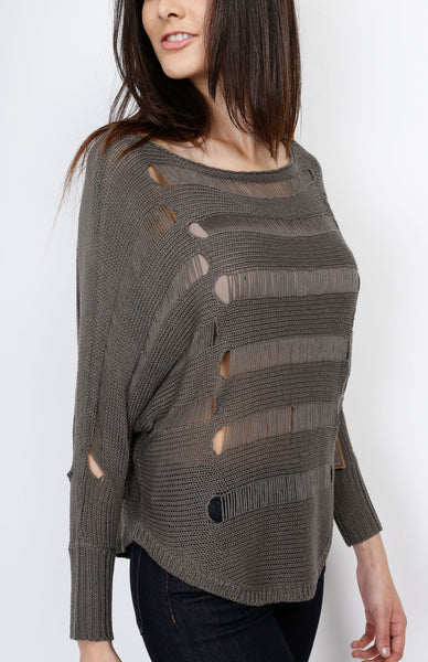 Charcoal Brandy Knit Sweater