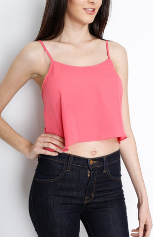 Pink Spaghetti Strap Top