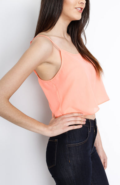 Salmon Spaghetti Strap Top