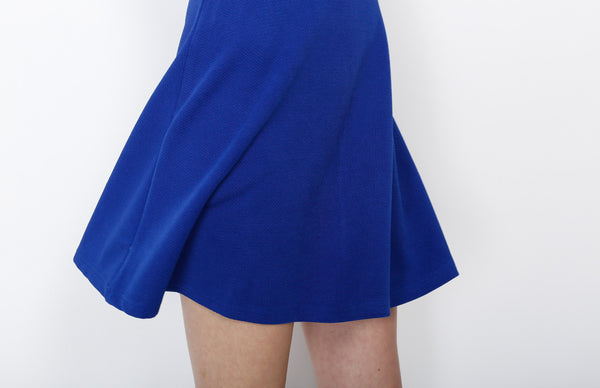 Blue Mesh Skater Dress