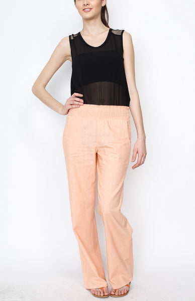 Peach Linen Pants