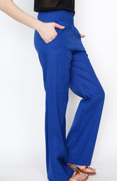 Blue Linen Pants