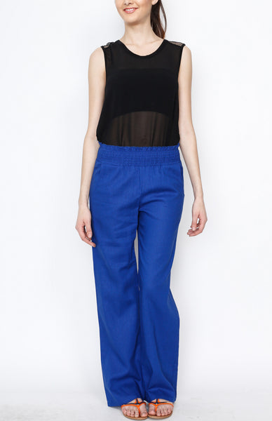 Blue Linen Pants