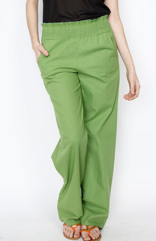 Green Linen Pants