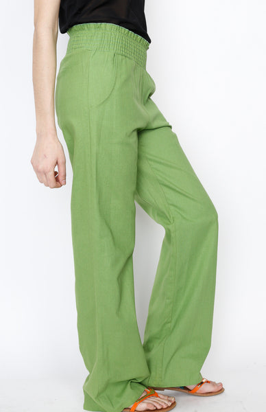 Green Linen Pants