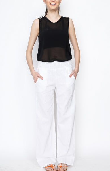 White Linen Pants