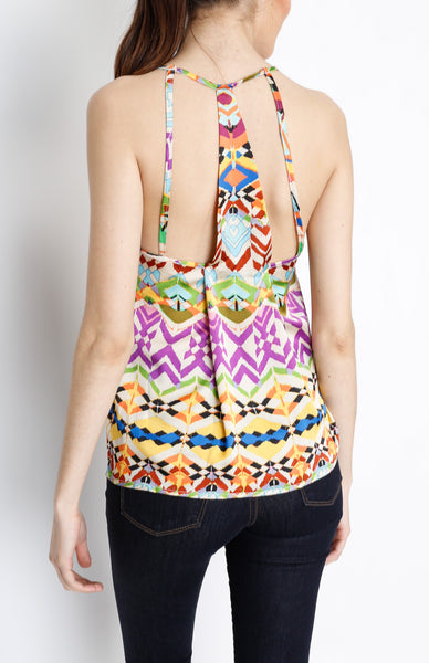 Multicolored Aztec Print Tank Top