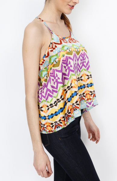 Multicolored Aztec Print Tank Top