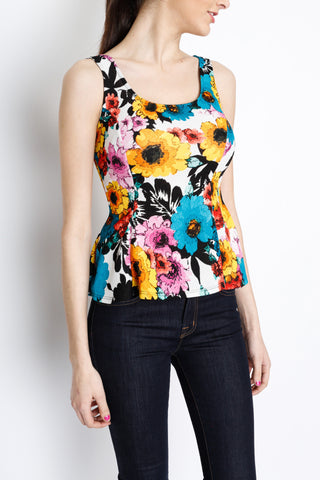 Multicolored Floral Tank Top