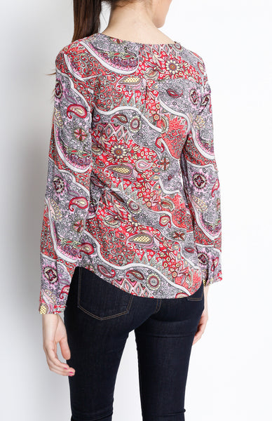 Pink Paisley with Embelishment Detail