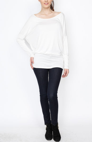 Ivory Knit Long Sleeve Top