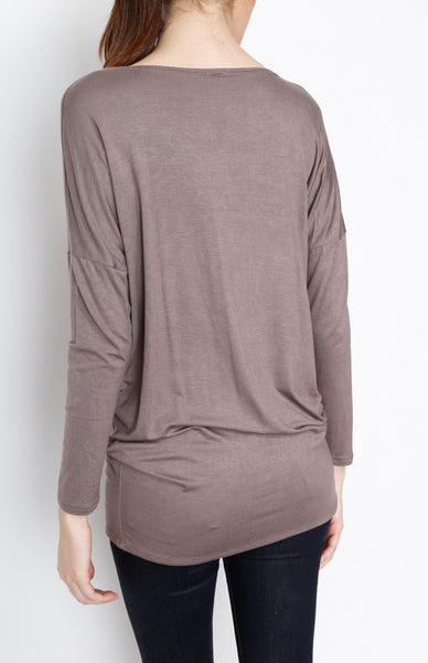 Mocha Knit Long Sleeve Top