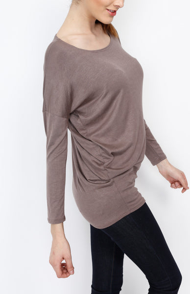 Mocha Knit Long Sleeve Top