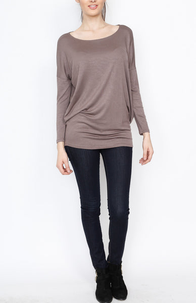 Mocha Knit Long Sleeve Top