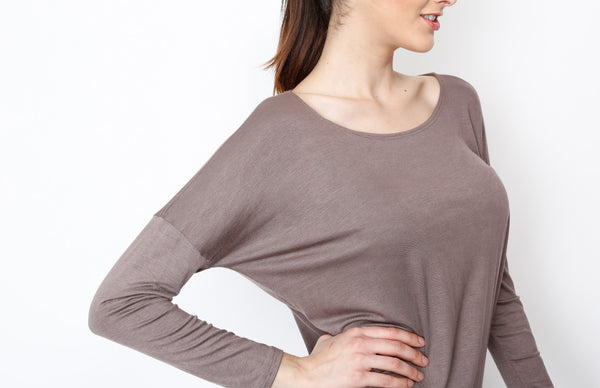 Mocha Knit Long Sleeve Top