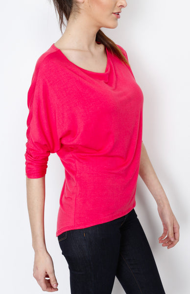 Pink 3/4 Knit Dolman Top