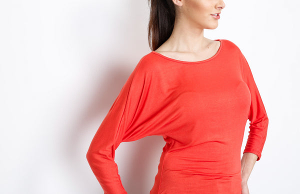 Coral 3/4 Knit Dolman Top