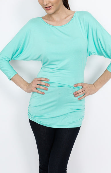 Mint 3/4 Knit Dolman Top