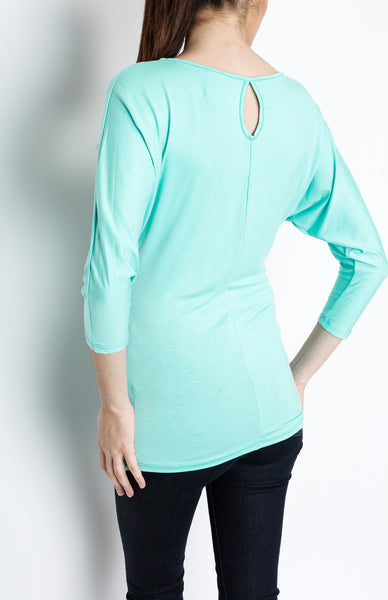 Mint 3/4 Knit Dolman Top