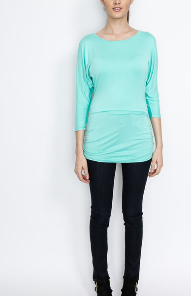 Mint 3/4 Knit Dolman Top