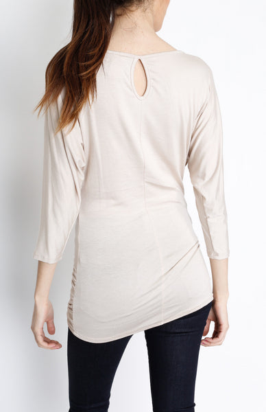 Taupe 3/4 Knit Dolman Top