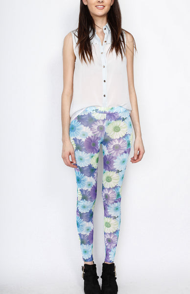 Lavender Floral Print Pants